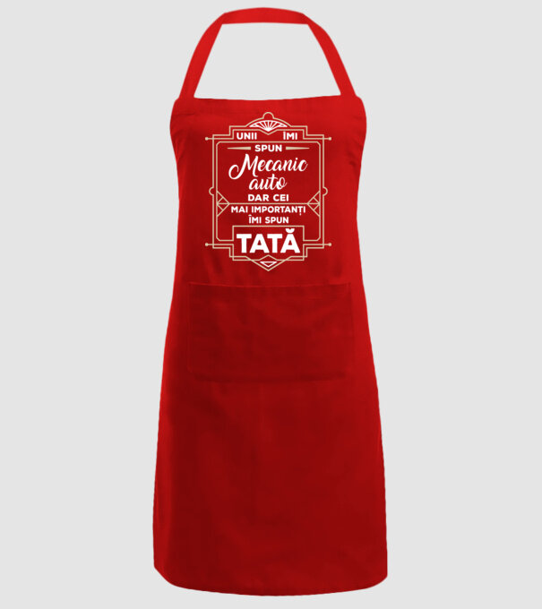 Unii îmi spun Mecanic auto, dar cei mai importanți îmi spun tată model roșu pe tricou