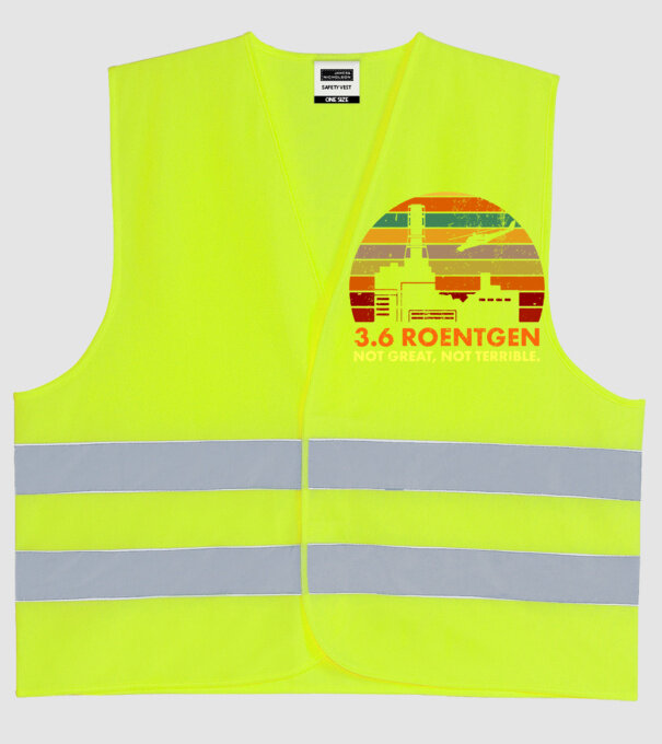 3.6 roentgen model galben neon pe tricou
