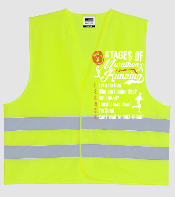 6 stages of marathon model galben neon pe tricou