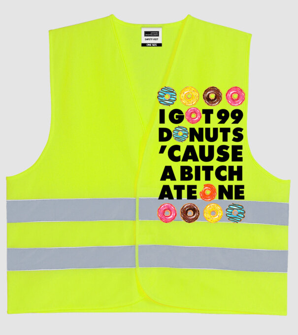 A bitch eat one model galben neon pe tricou