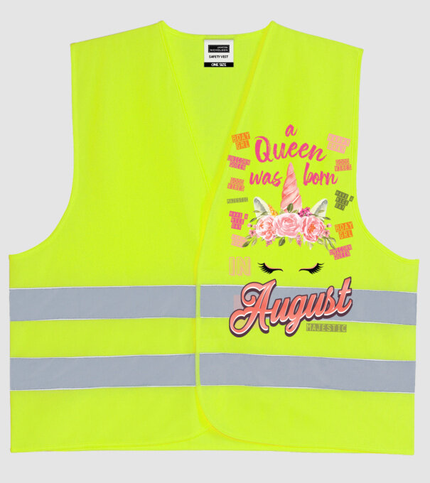 A queen was born in AUGUSZTUS model galben neon pe tricou