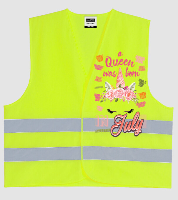 A queen was born in JÚLIUS model galben neon pe tricou