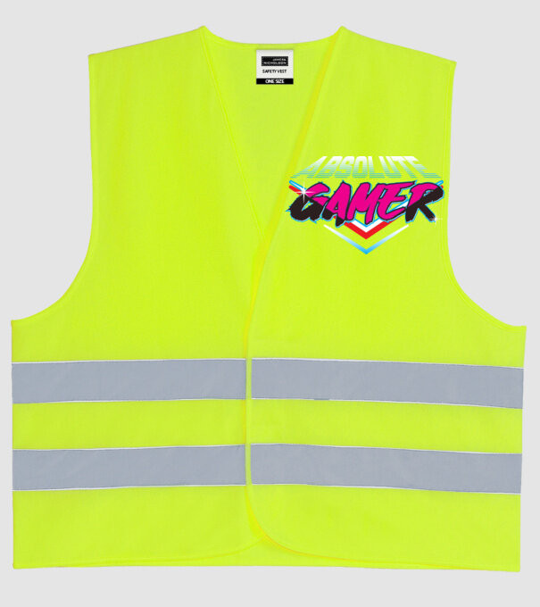 Absolute Gamer model galben neon pe tricou