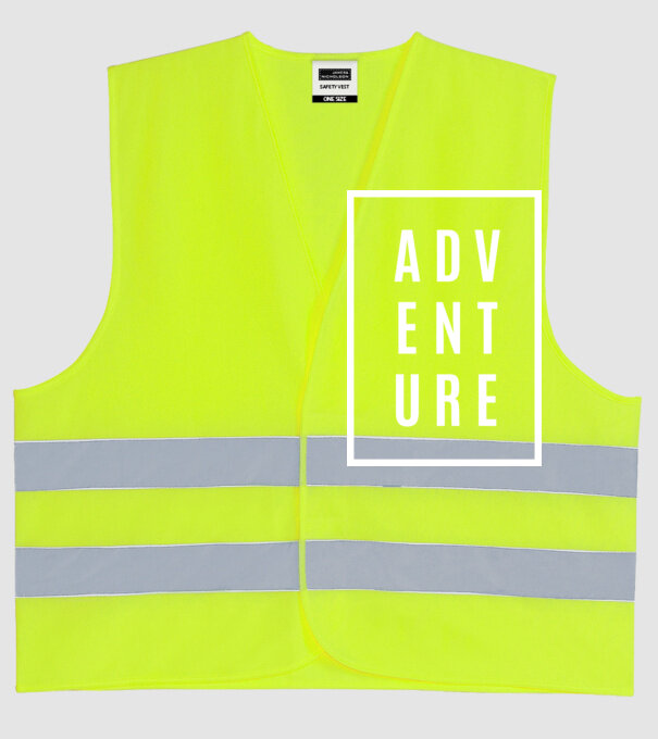 ADVENTURE model galben neon pe tricou