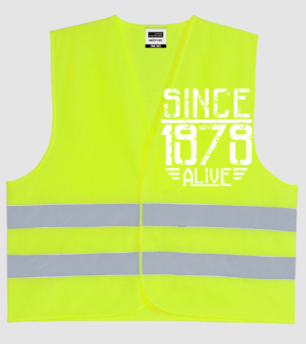 Alive since 1979 model galben neon pe tricou