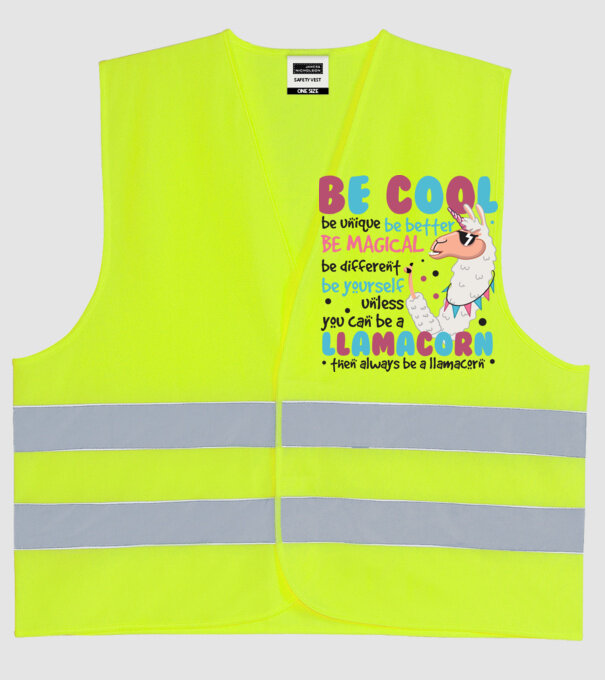 Always be a llamacorn model galben neon pe tricou
