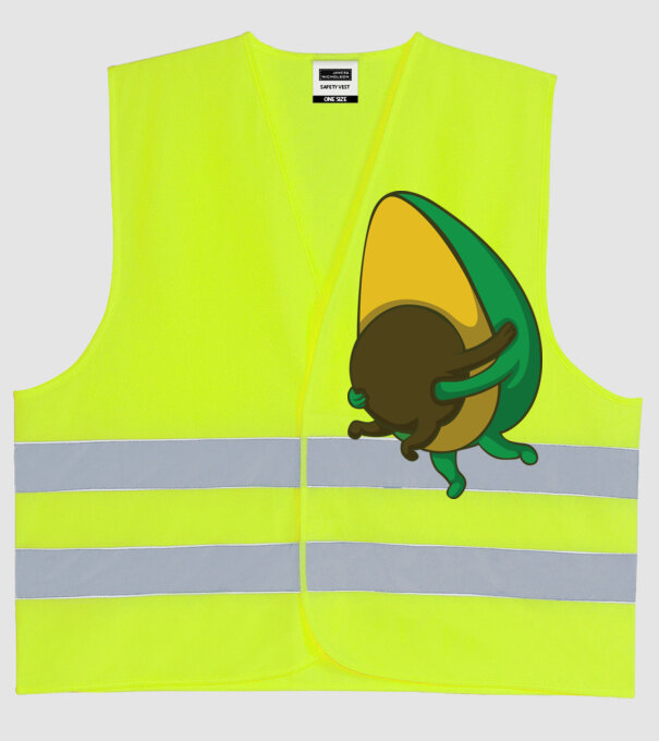 Avocado model galben neon pe tricou