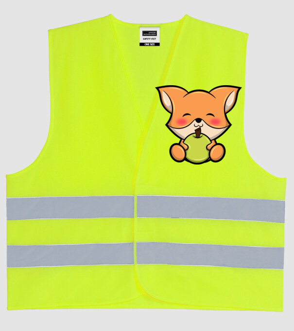 Baby Fox model galben neon pe tricou