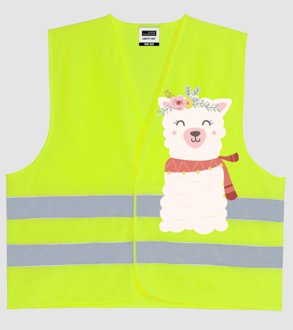Baby lama model galben neon pe tricou