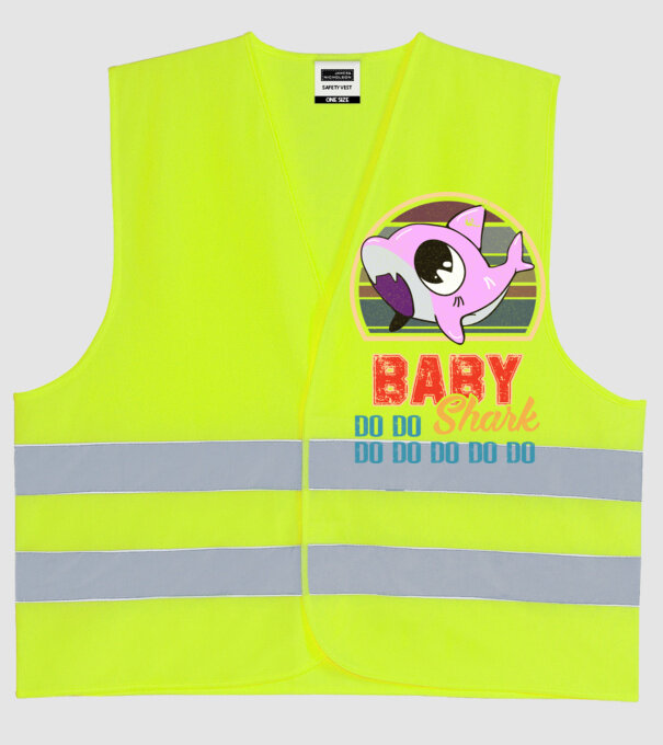 BabyGIRL shark model galben neon pe tricou