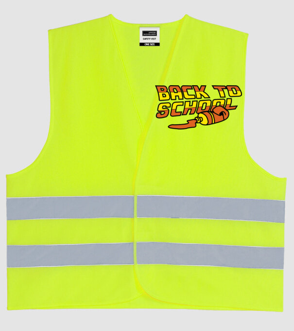 Back to school model galben neon pe tricou
