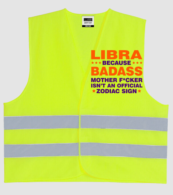 Badass zodiac LIBRA model galben neon pe tricou