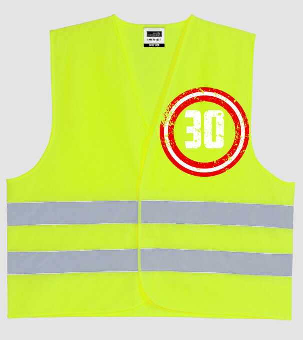 Birthday captain 30 Years old model galben neon pe tricou