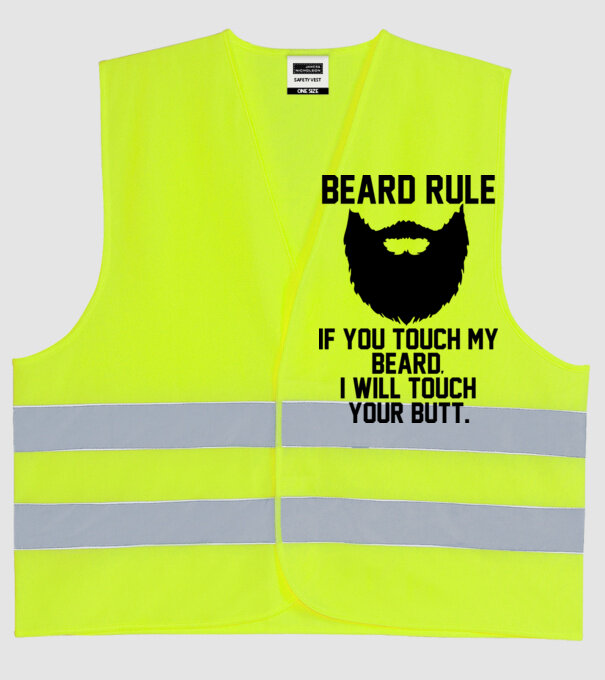 Beard Rules model galben neon pe tricou