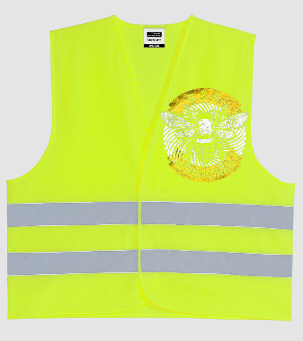 Bee Whisperer model galben neon pe tricou