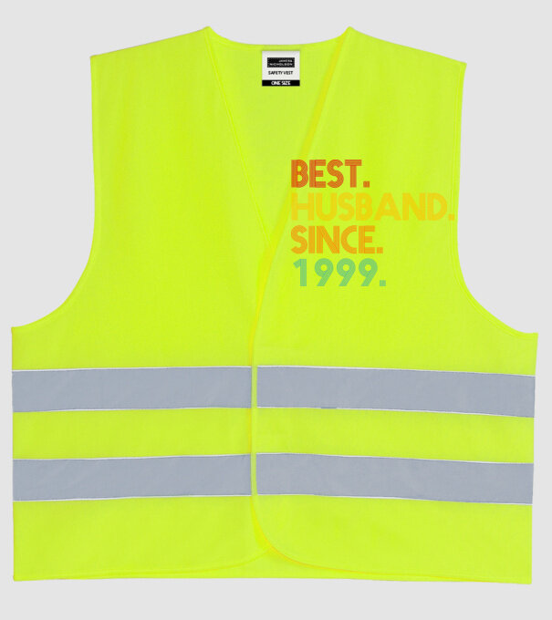 best husband since 1999 retro model galben neon pe tricou