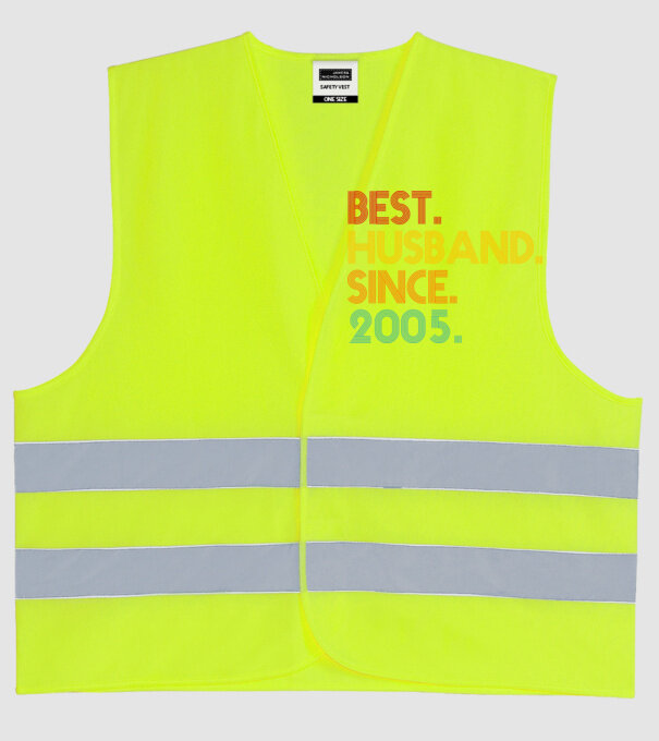 best husband since 2005 retro model galben neon pe tricou