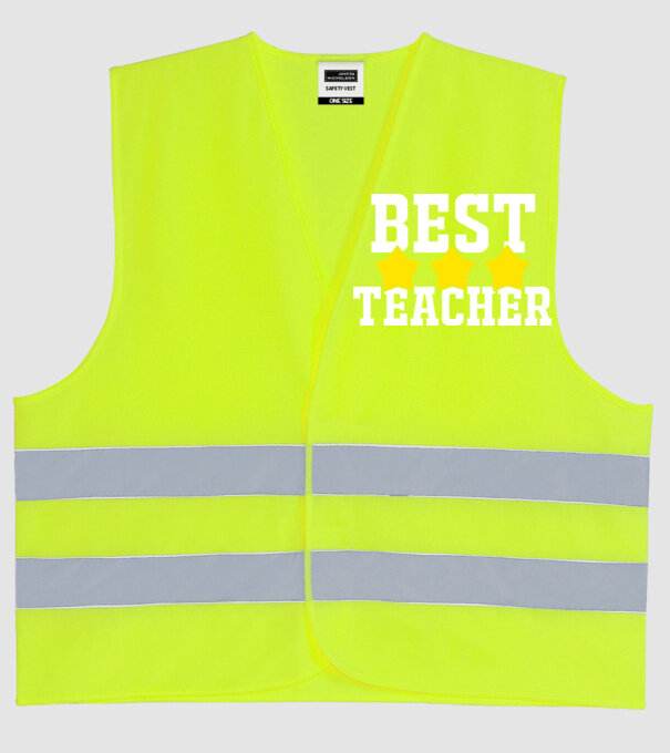 Best teacher model galben neon pe tricou