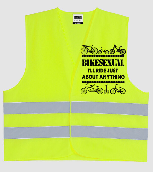 Bikesexual model galben neon pe tricou