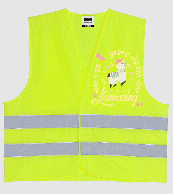 Birthday Llamazing 4 years old model galben neon pe tricou