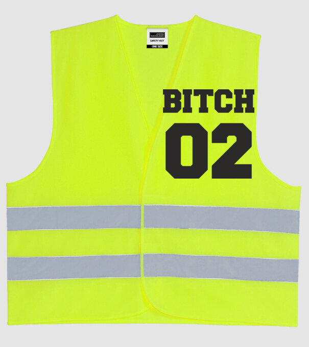 Bitch 02 model galben neon pe tricou
