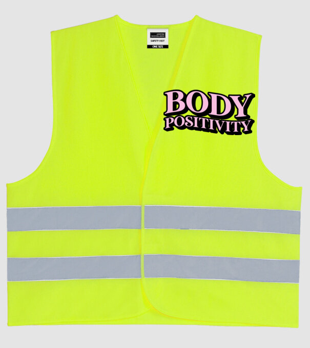 BodyPositivity model galben neon pe tricou