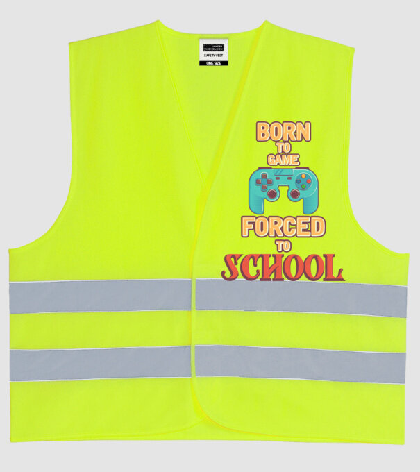Born to game model galben neon pe tricou