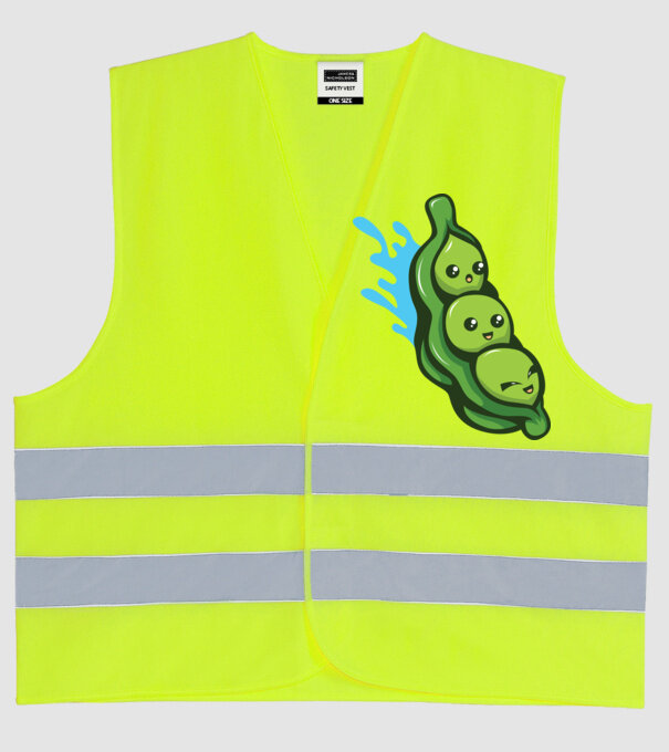 Mazăre model galben neon pe tricou
