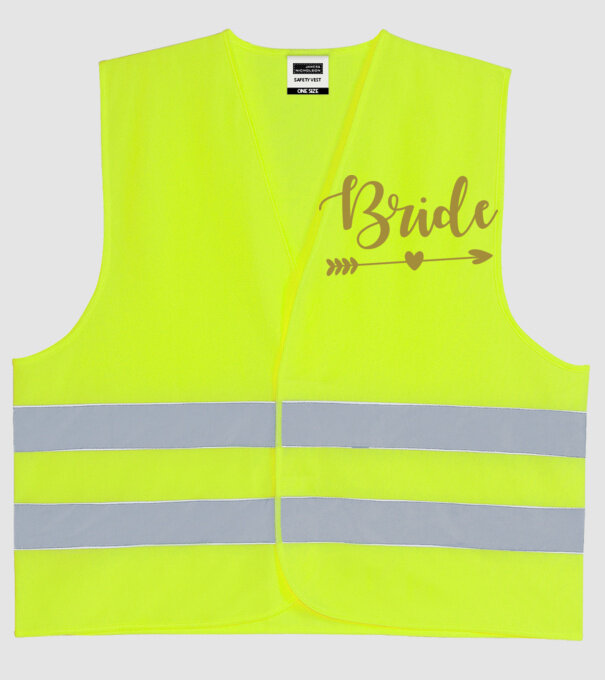 Bride model galben neon pe tricou
