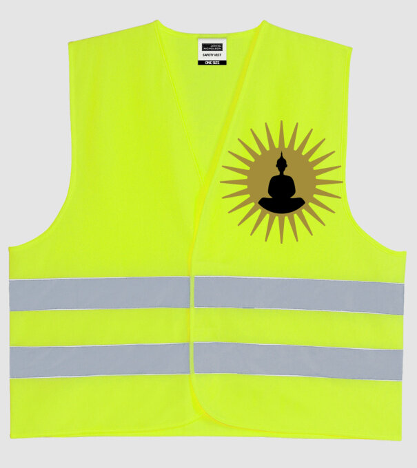 buddha star model galben neon pe tricou