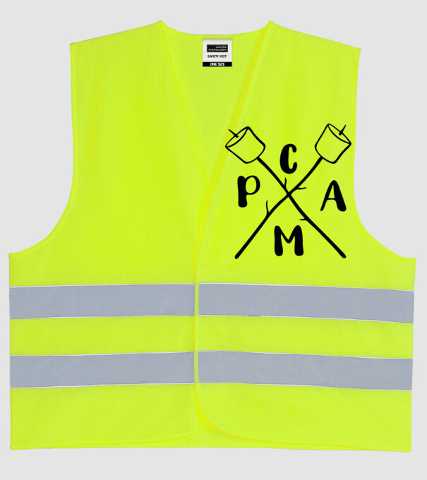 Camp marshmallow model galben neon pe tricou