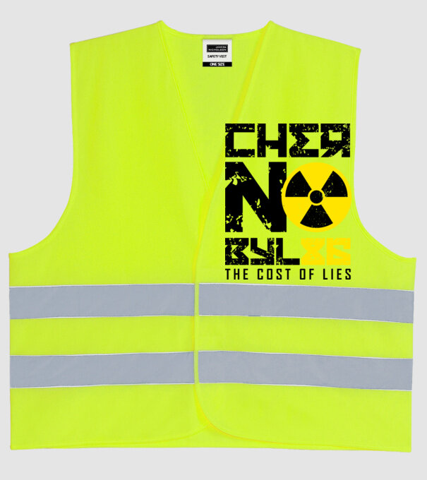 'Chernobyl ''86' model galben neon pe tricou