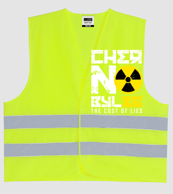 'Chernobyl ''86 3 culori' model galben neon pe tricou