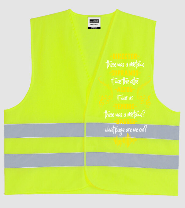 Choir model galben neon pe tricou