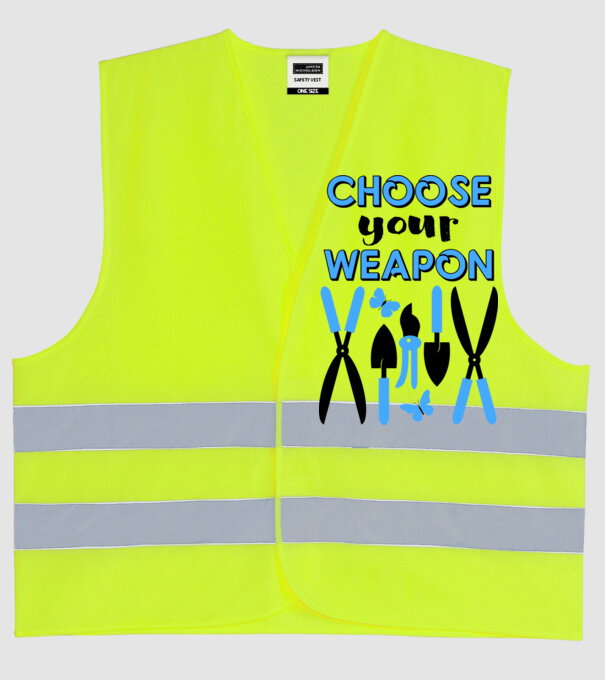 Choose your weapon model galben neon pe tricou
