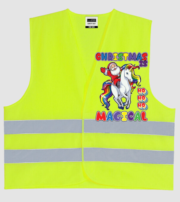 CHRISTMAS IS MAGICAL model galben neon pe tricou