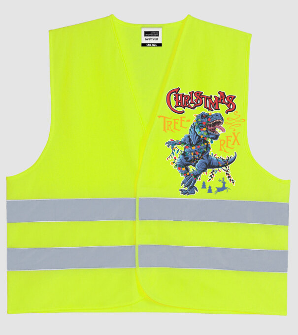 Christmas tree rex model galben neon pe tricou