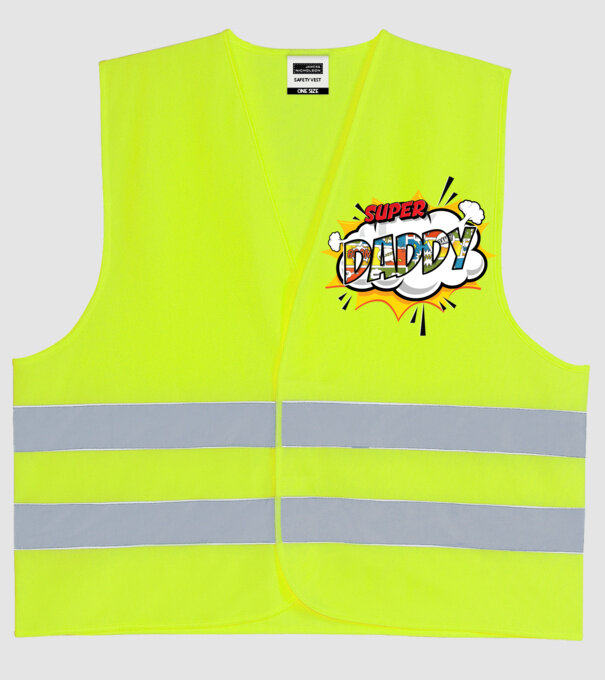 Comic Daddy model galben neon pe tricou