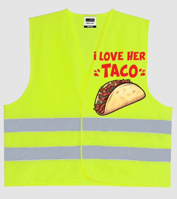 Couple TACO model galben neon pe tricou