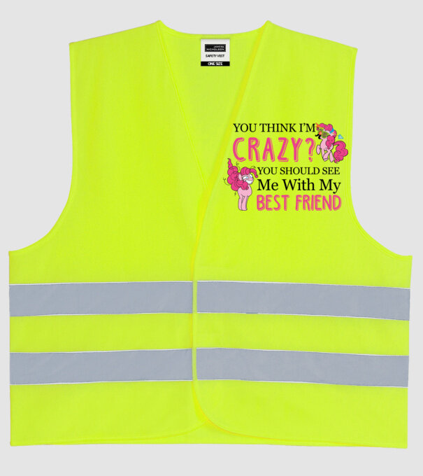 Crazy Friend Unicorn model galben neon pe tricou