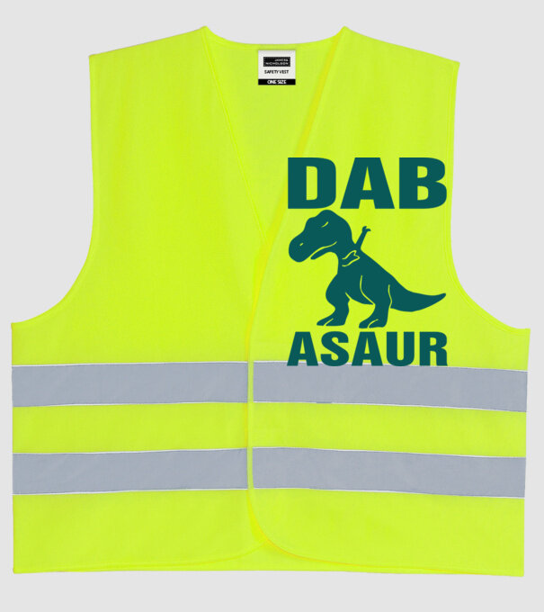 Dabasaur model galben neon pe tricou