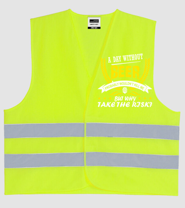 Day without beer model galben neon pe tricou