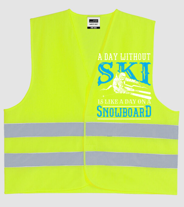 Day without SKI model galben neon pe tricou