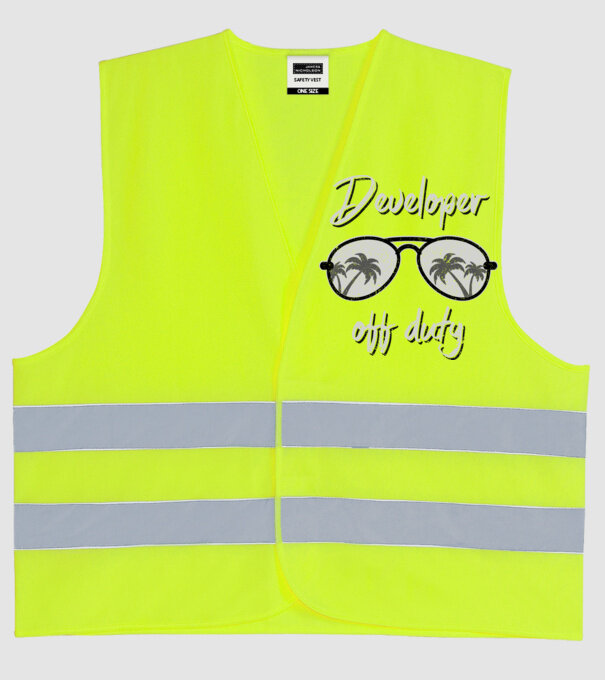 Developer off duty model galben neon pe tricou
