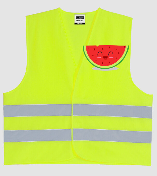 Pepene model galben neon pe tricou
