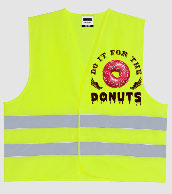 Do it for the donuts model galben neon pe tricou