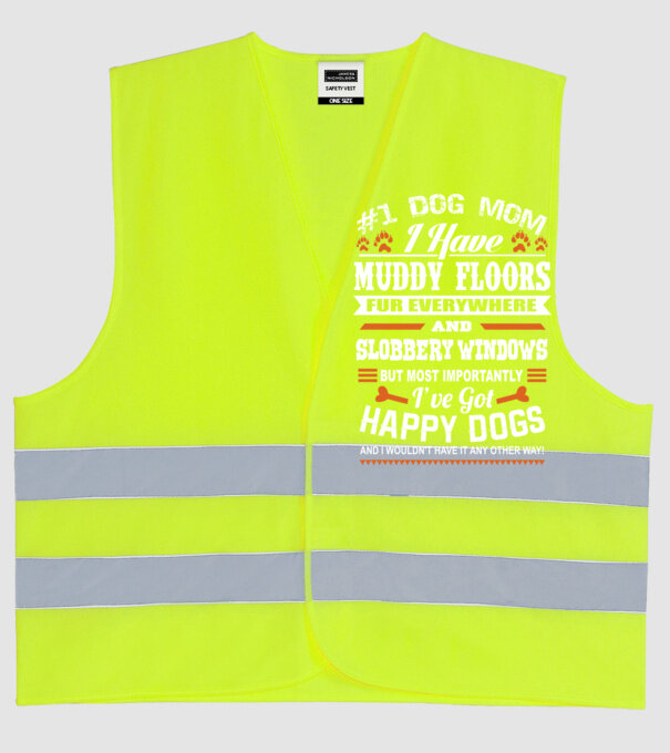 Dog mom be like model galben neon pe tricou