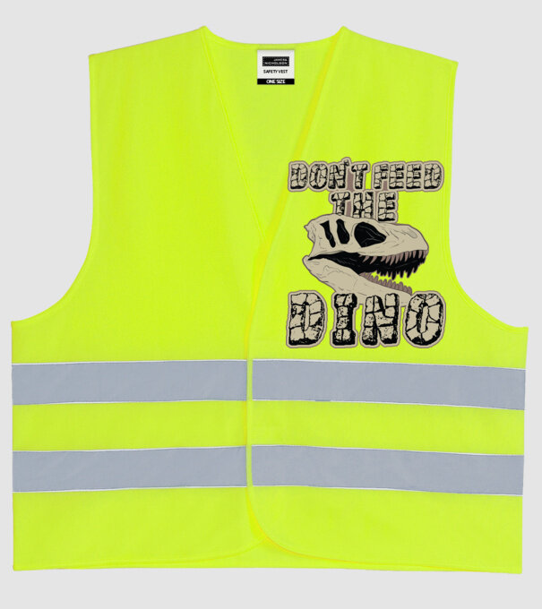 Dont feed the dino model galben neon pe tricou