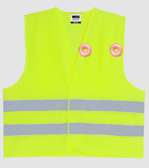 Donut titties model galben neon pe tricou