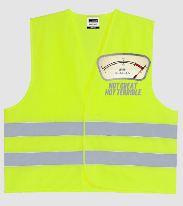 Dosimeter model galben neon pe tricou